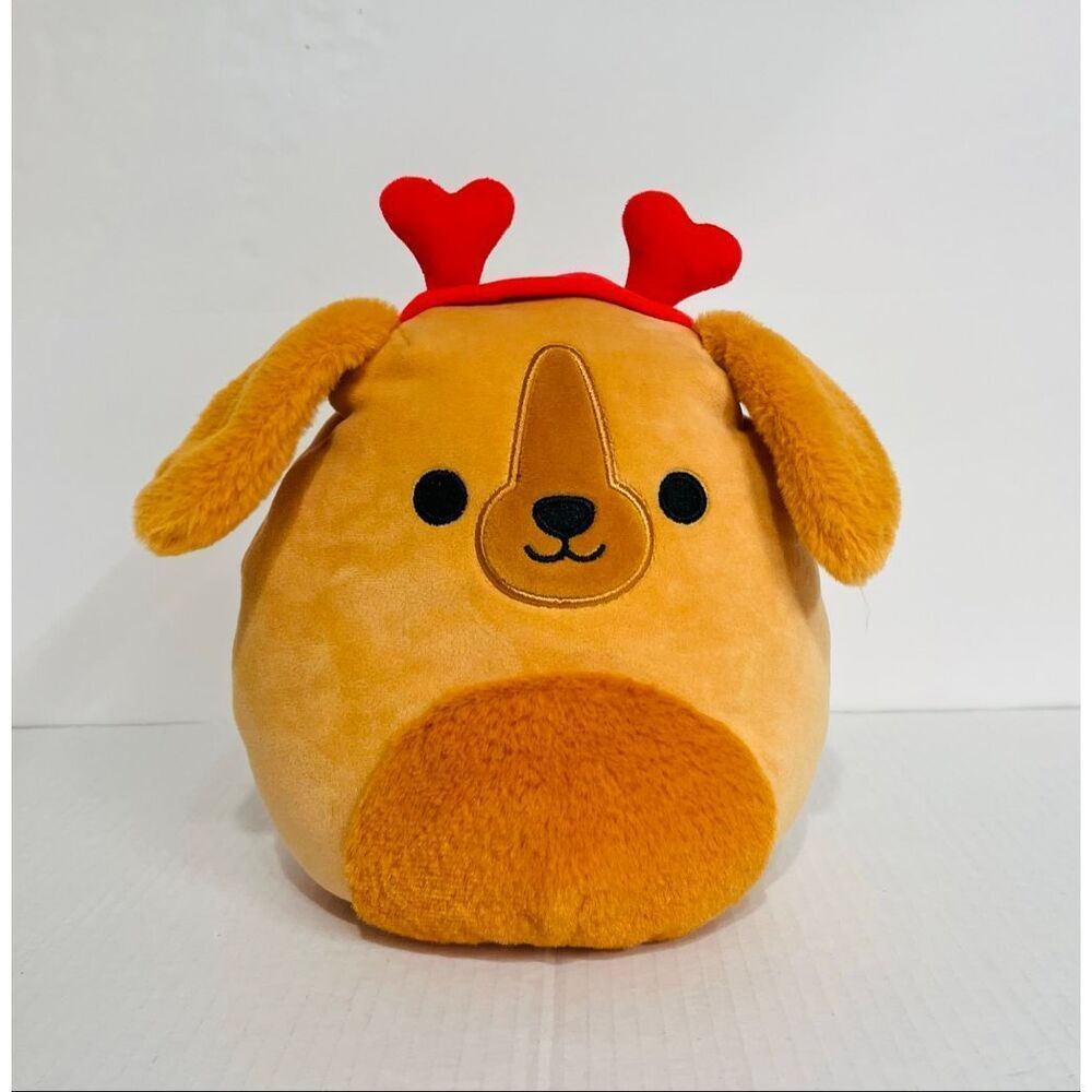 Squishmallows Finley The Golden Retriever (Heart Headband)   8”